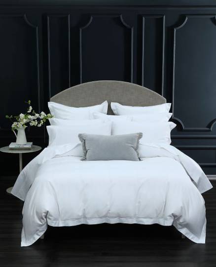 MM Linen - Boutique Duvet Set /Eurocases/Pillowcases - White